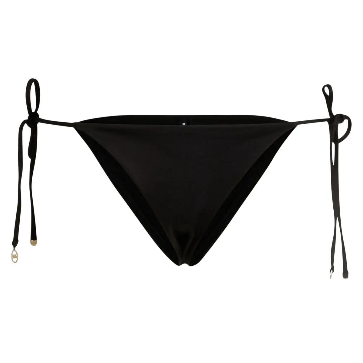 Womens/Ladies Bella Charm Side Tie Bikini Bottoms (Black) 2/4