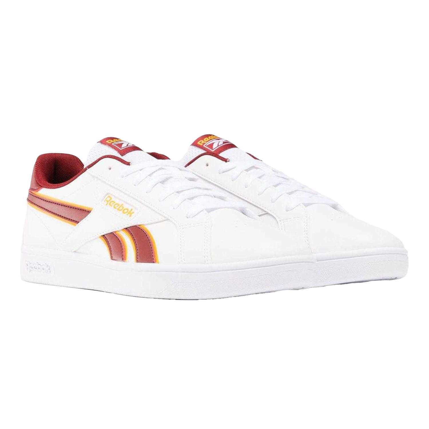 REEBOK Unisex Adult Retro Synthetic Leather Court Trainers (White/Red)