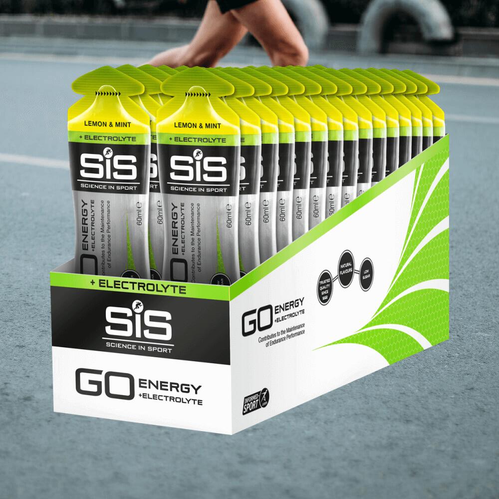 SIS GO Energy + Electrolyte Gels (30x60ml) Lemon & Mint - Energie & Ausdauer 2/3
