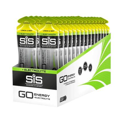 SIS GO Energy + Electrolyte Gels (30x60ml) Lemon & Mint - Energie & Ausdauer
