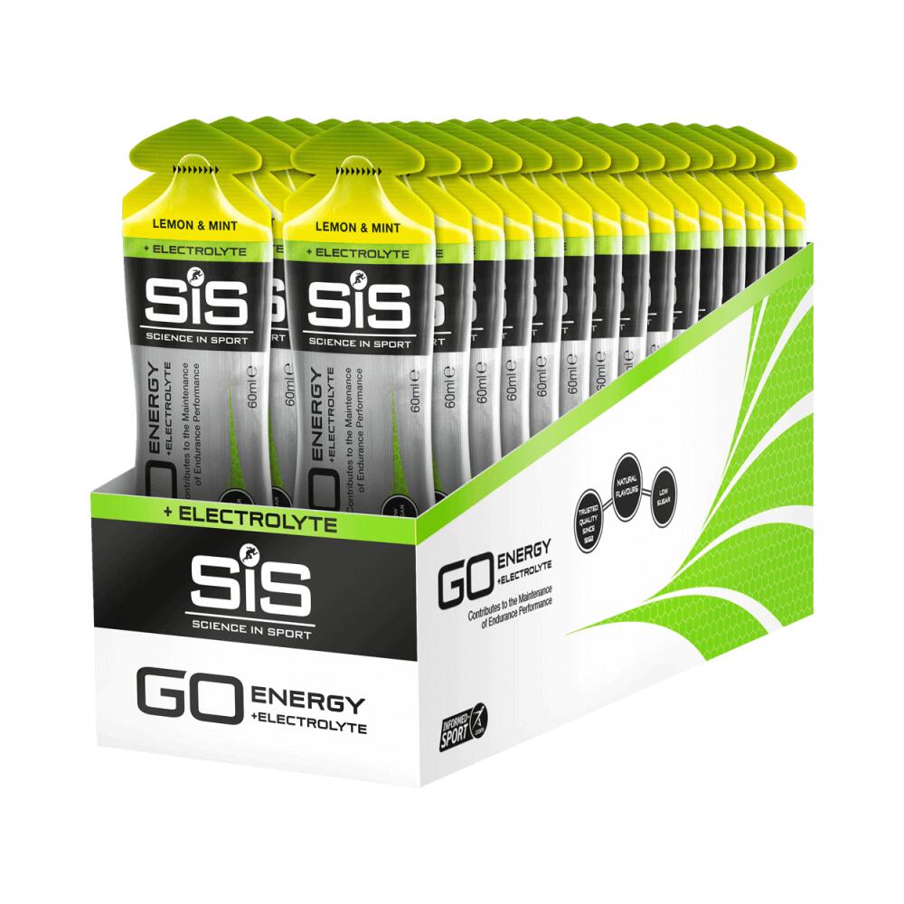 Science In Sport - Sis Go Energy + Electrolyte Gels (30x60ml) Lemon & Mint - Énergie Et Endurance - Sirop Isotonique - 60 Ml - Decathlon