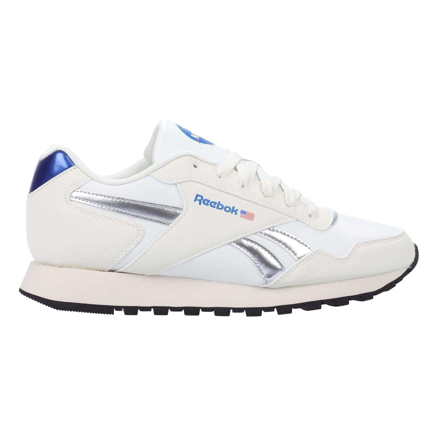 HerrenDamen Unisex Sneaker "Glide", Wildleder Damen und Herren Weiß/Silber 3/4
