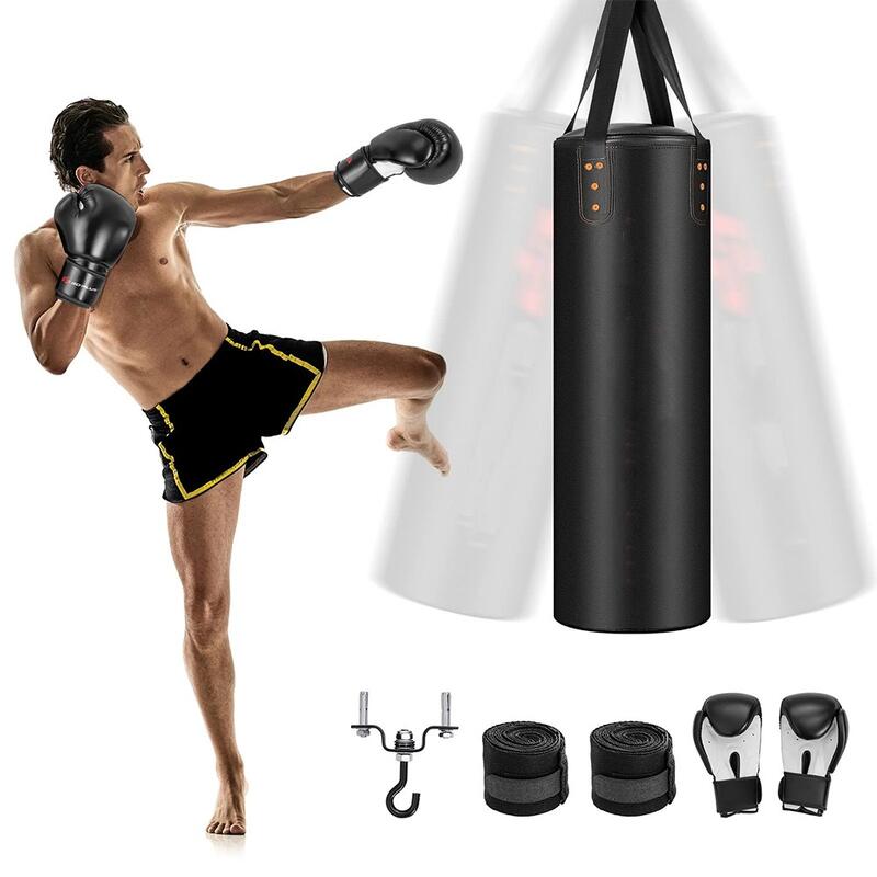 Sacul de box suspendat, set 4 piese