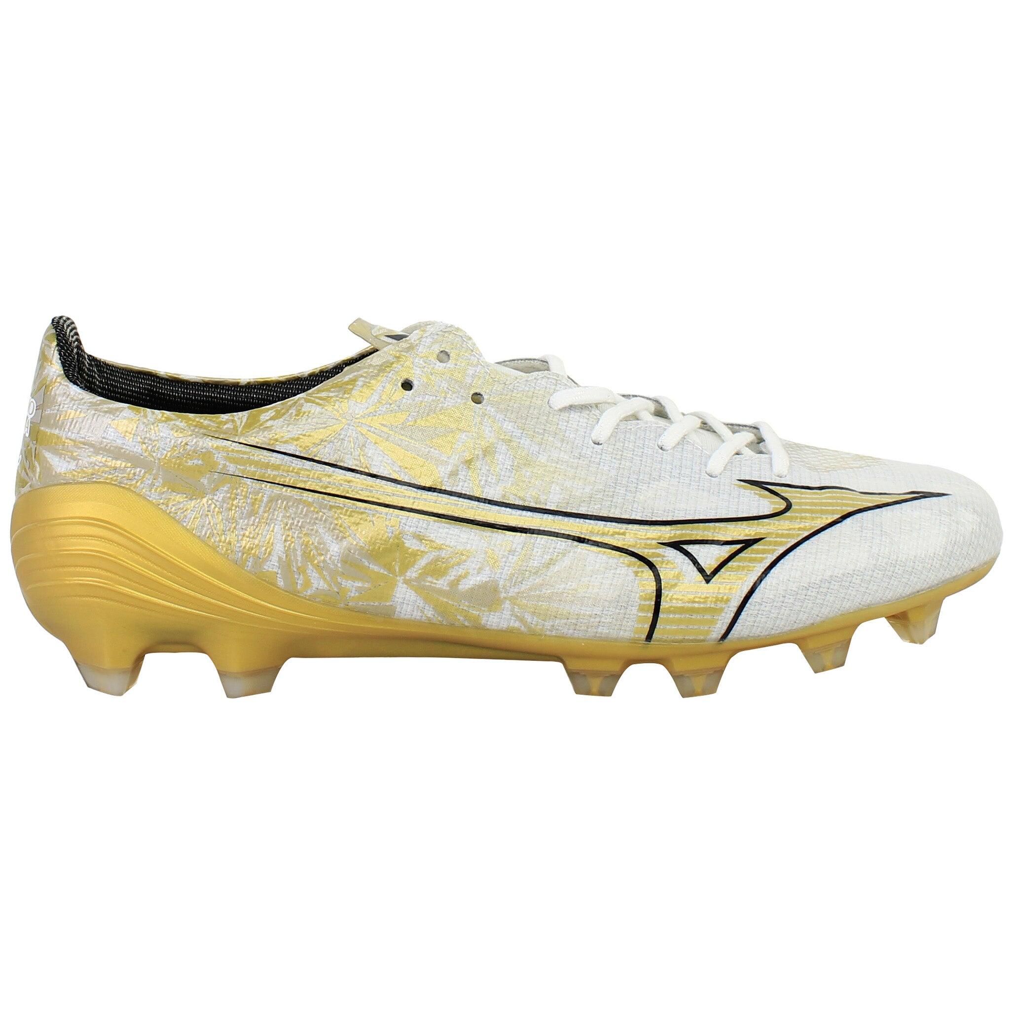ア*ツ様 Mizuno Alpha サッカーシューズ ホワイト/ゴールド Mizuno Alpha Elite Mens White Football Boots | Decathlon