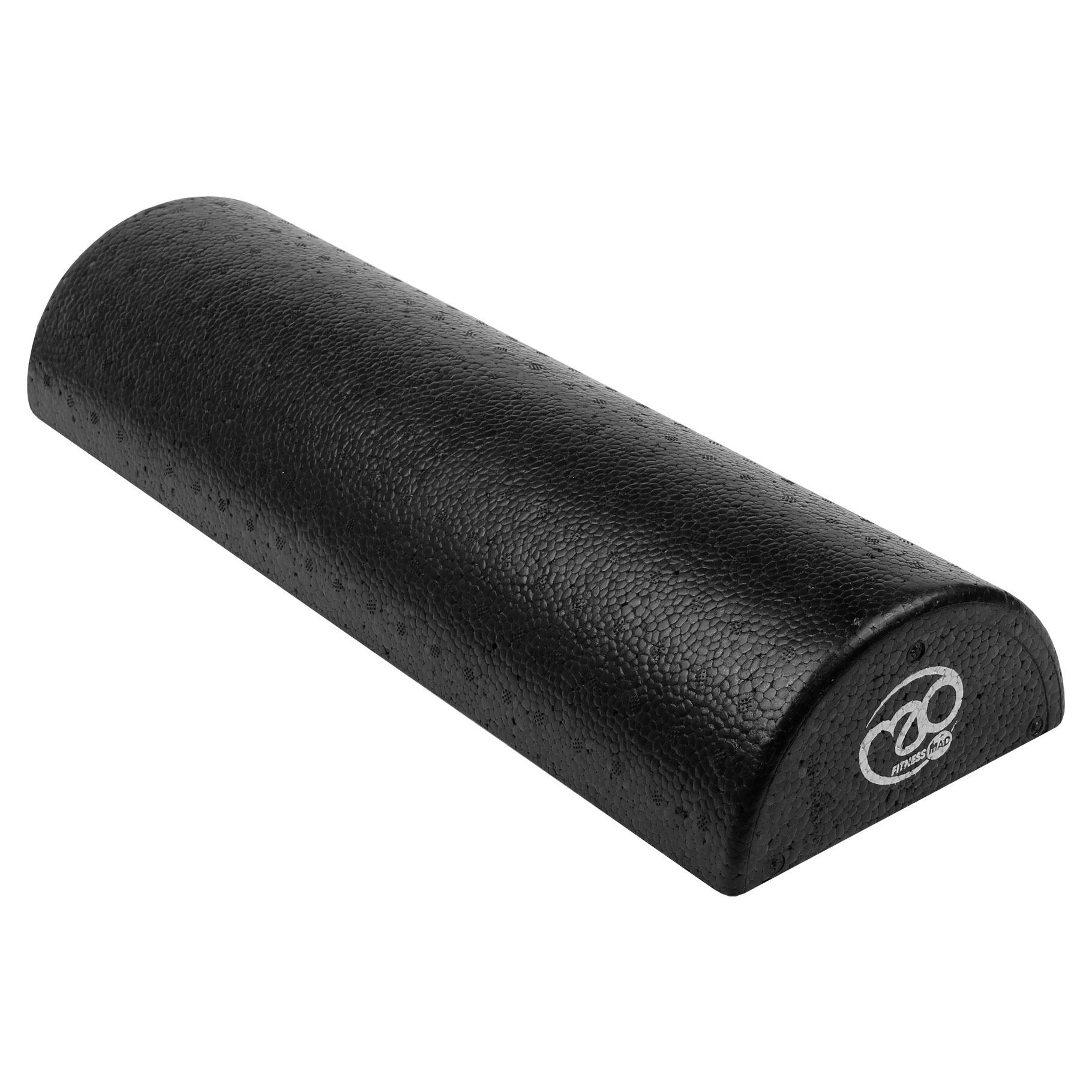 FITNESS-MAD Half Round Foam Roller (Black)