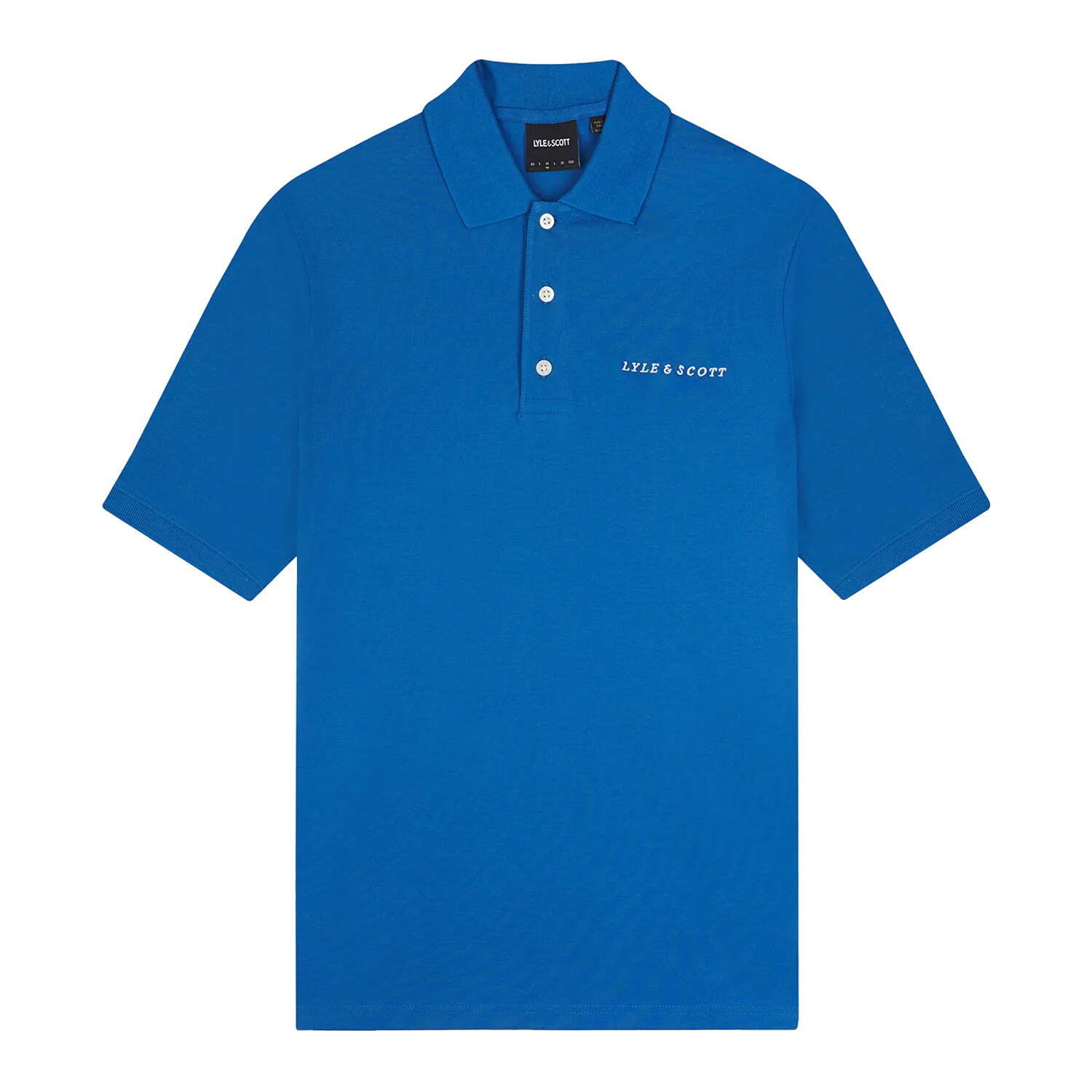 LYLE AND SCOTT Mens Embroidered Polo Shirt (Blue)