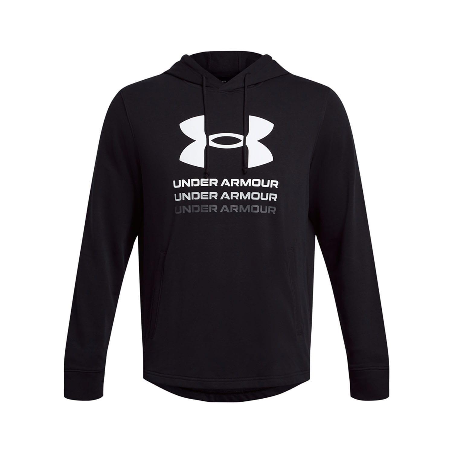UNDER ARMOUR Mens Rival French Terry Hoodie (Black)