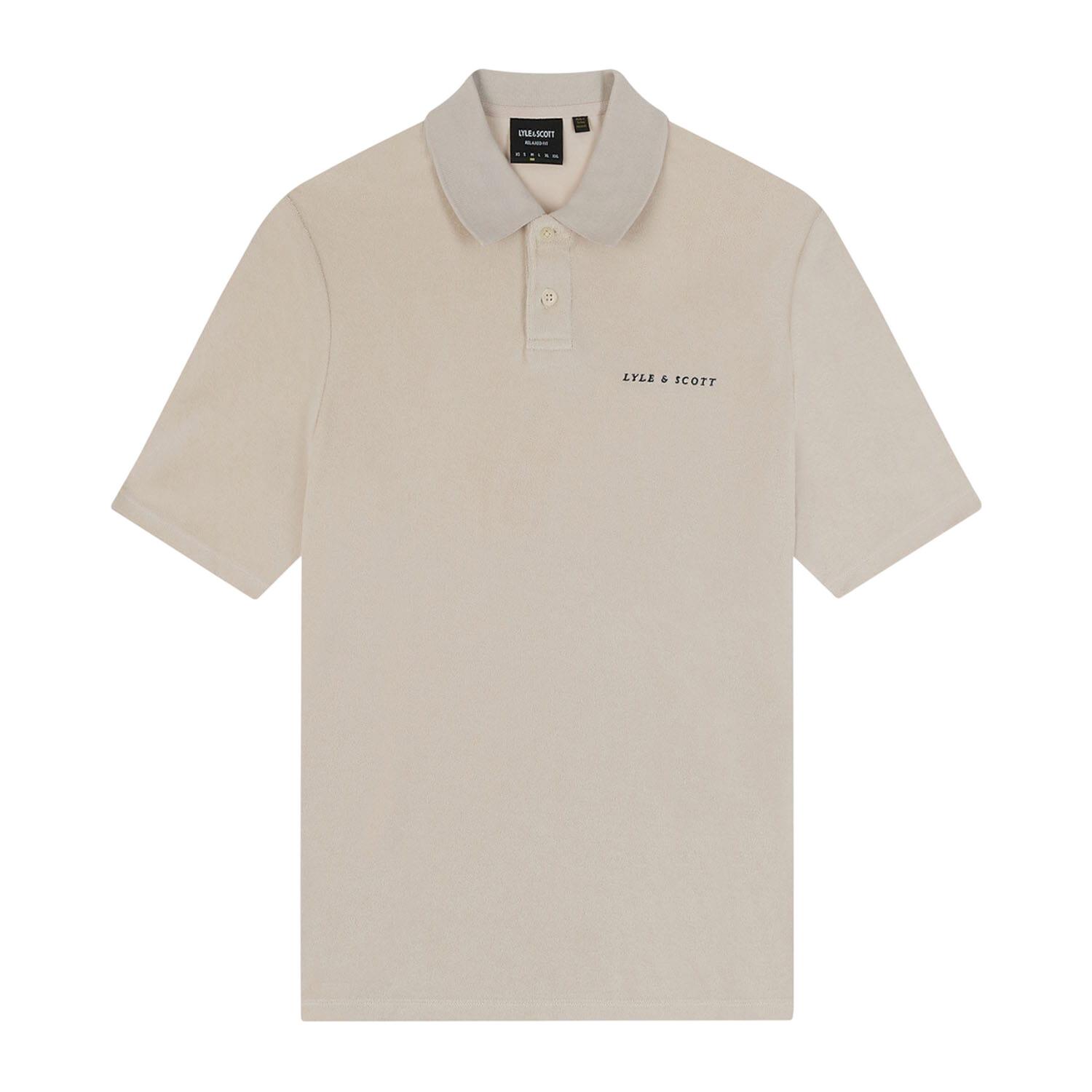 LYLE AND SCOTT Mens Towelling Polo Shirt (Cream)
