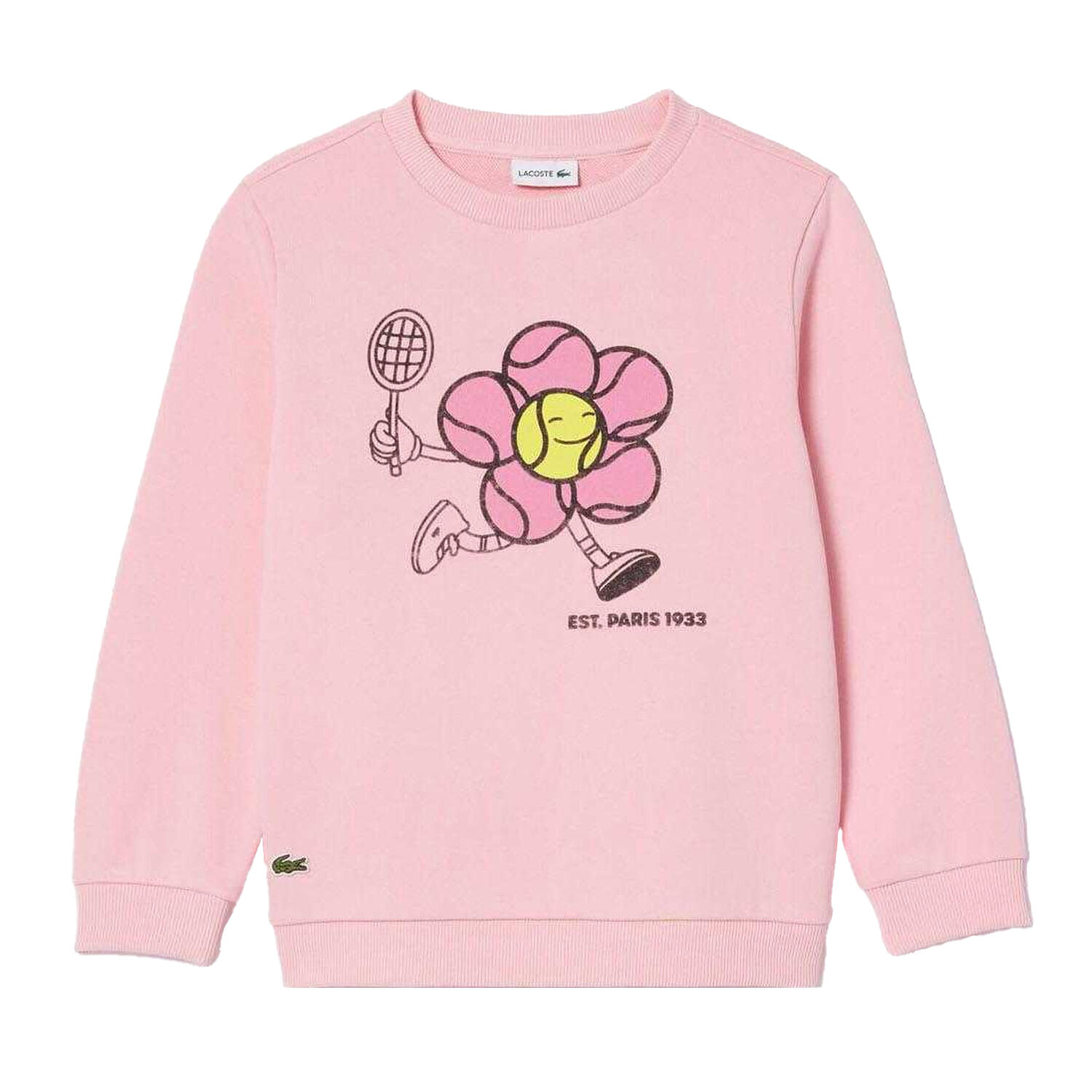 LACOSTE Felpa bambino/a Lacoste Style stampata Rosa 100% cotone