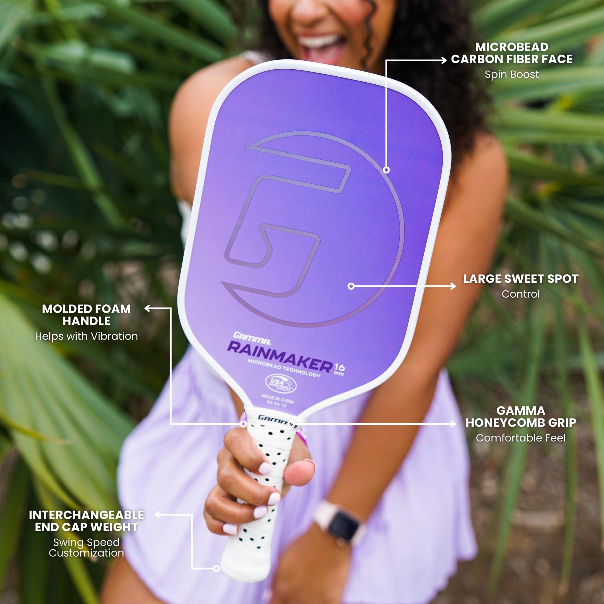Gamma Pickleball Paddle Rainmaker 16, Lila 2/6
