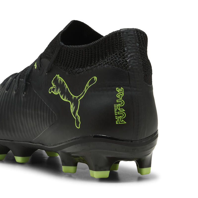 Ghete fotbal copii guler șosetă, crampoane Future 8 Pro FG/AG, negru PUMA