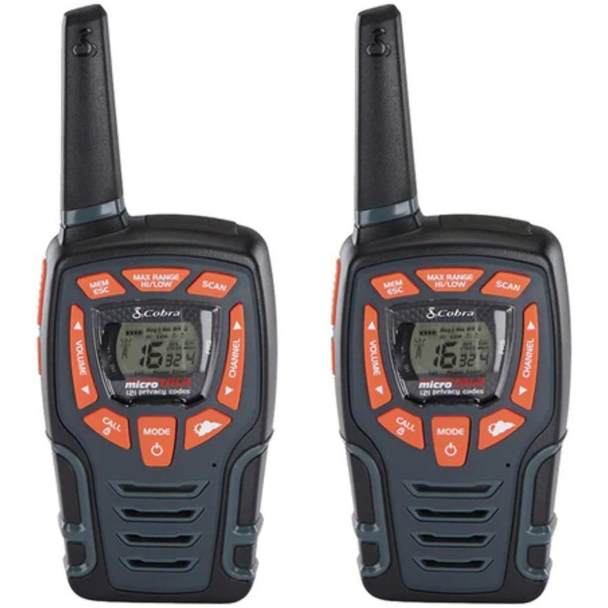 Set 2 walkie-talkie Cobra AM855, 10 km , 16 canale si 121 coduri, robust , IPX2