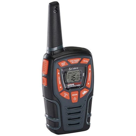Set 2 walkie-talkie Cobra AM855, 10 km , 16 canale si 121 coduri, robust , IPX2