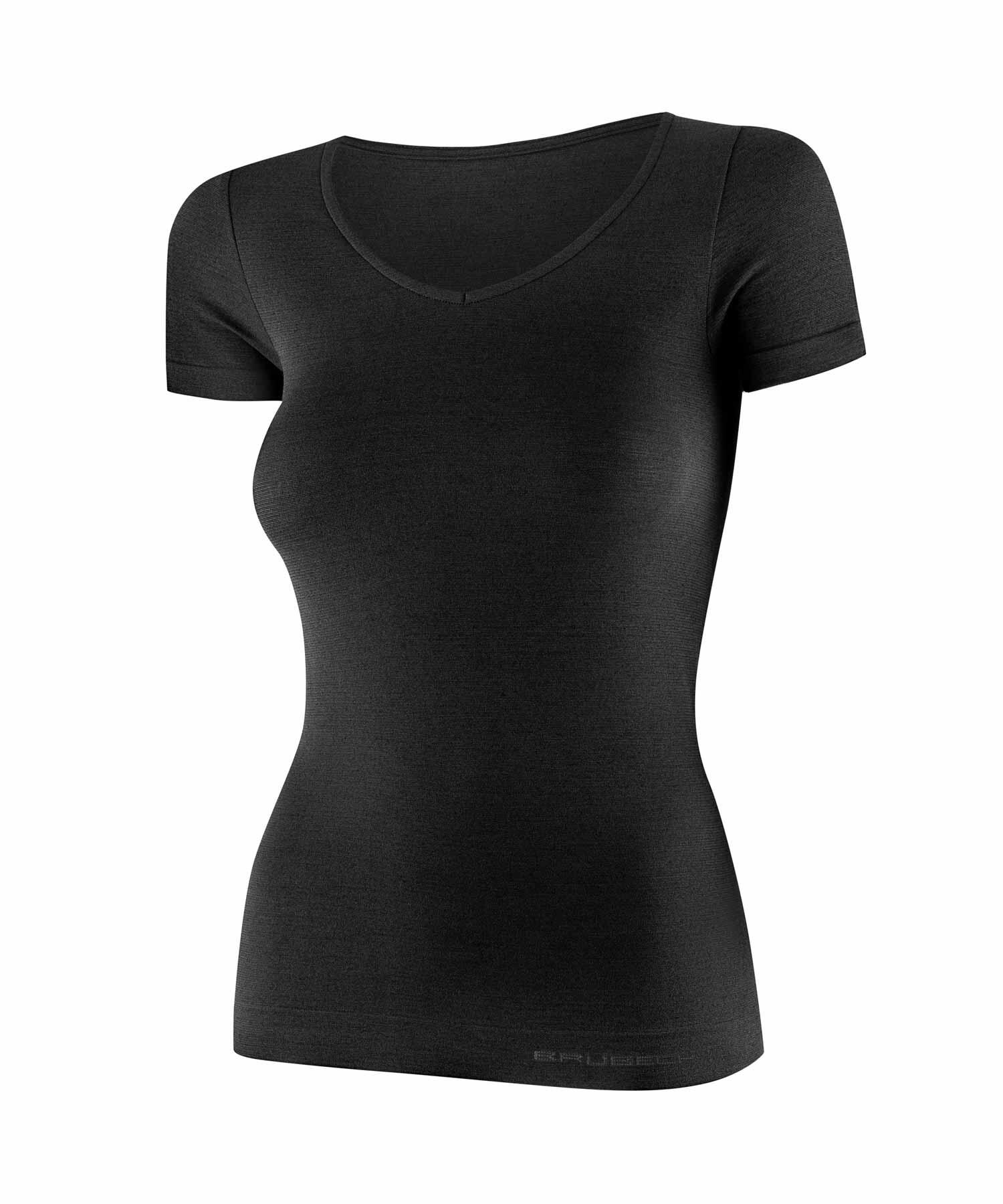 Koszulka damska krótki rękaw z wełną Brubeck COMFORT MERINO 3/5
