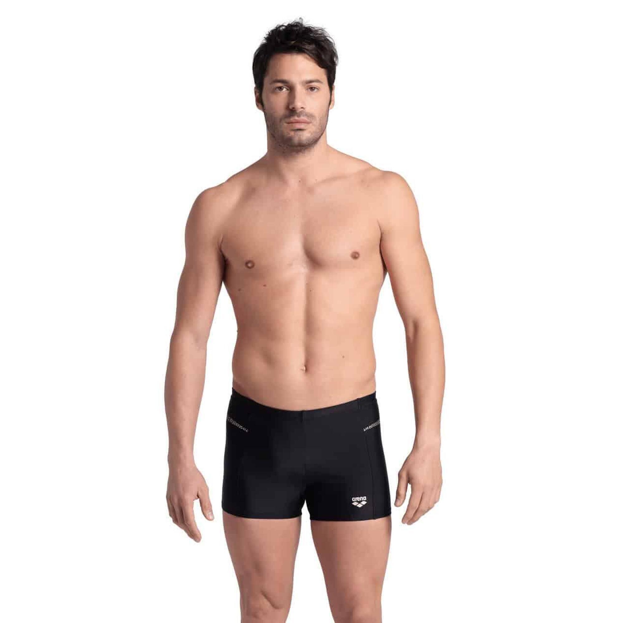 Arena - Boxer Arena Pro_file Graphic Noir/argent - Boxer De Bain - Noir - 48 Xl - Decathlon