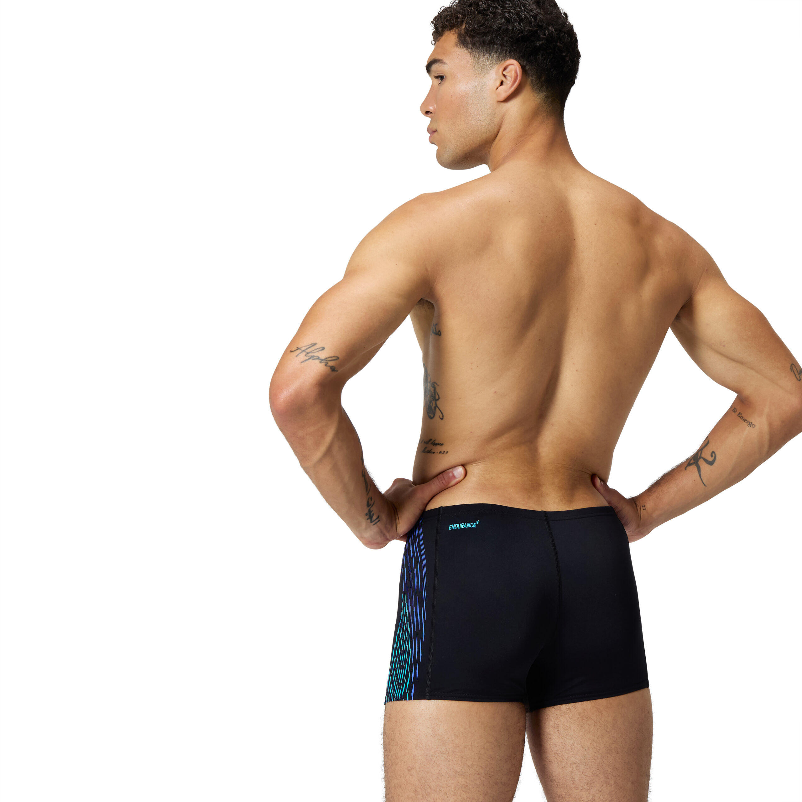 Speedo Boxer Tech Panel Schwarz / Blau 3/5