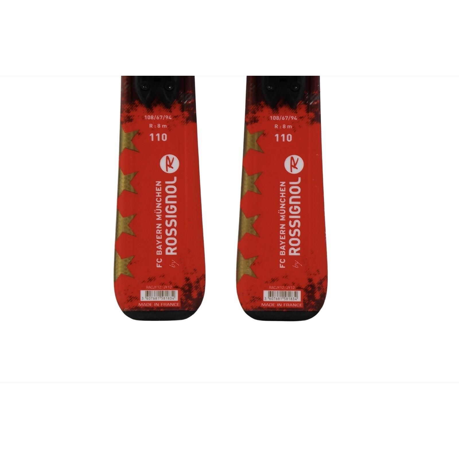 RECONDITIONNE - Ski Junior Rossignol Fc Bayern De Munich + Fixations 4/4