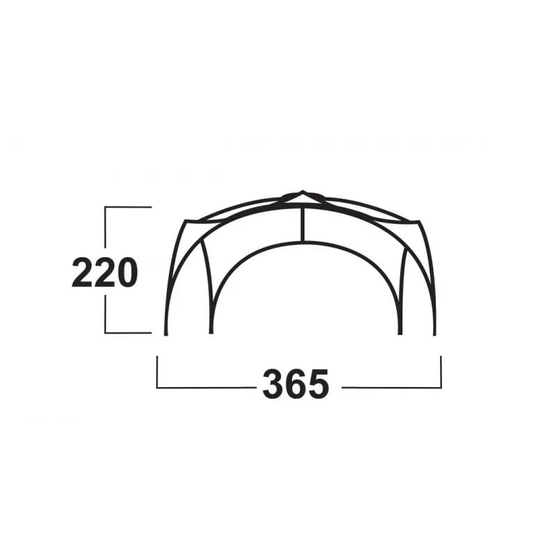 Partyzelt Broof L Shelter 365 x 365 x 220 - Grün 3/5