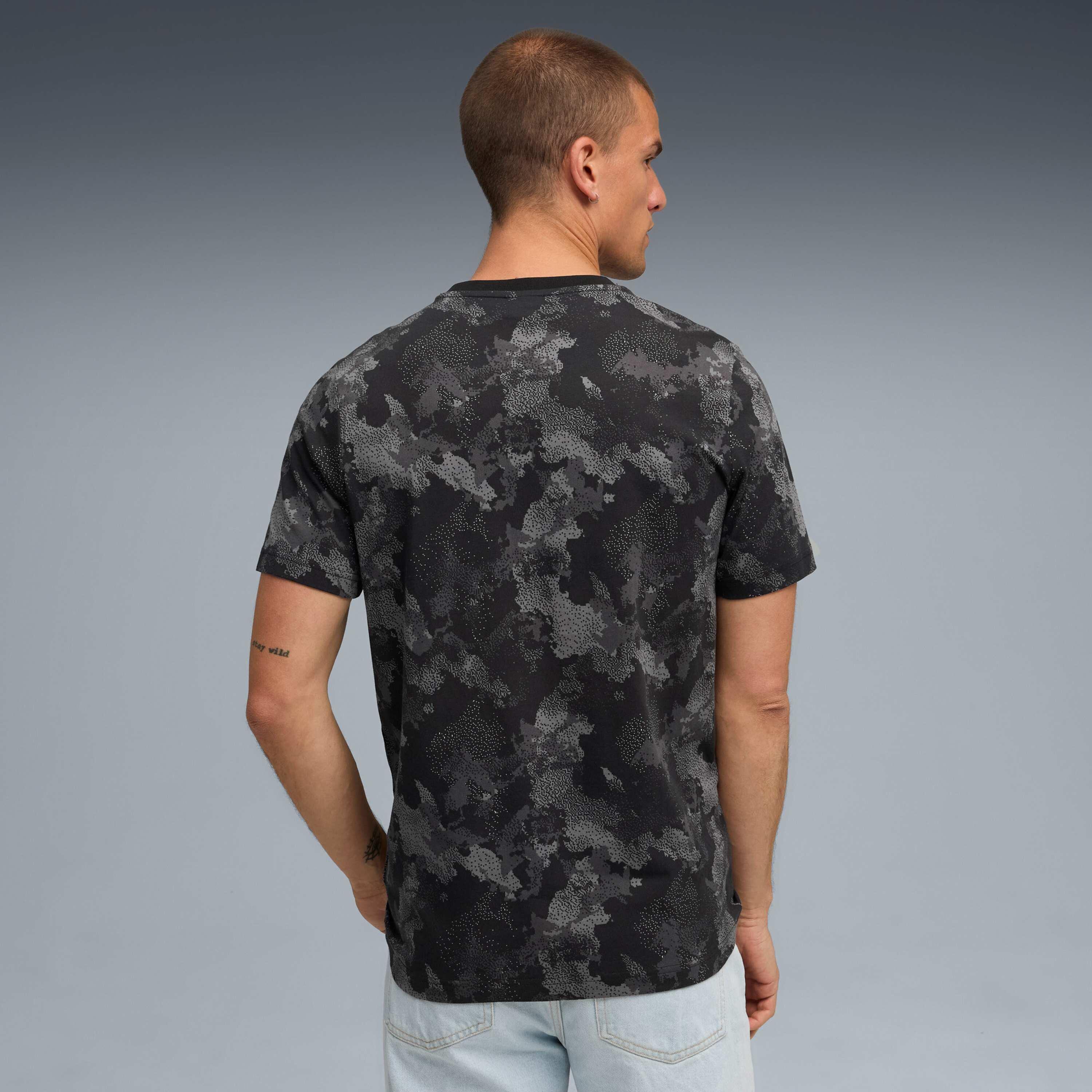 T-shirt fitness homem padrão camuflado Essentials Camo PUMA 6/7