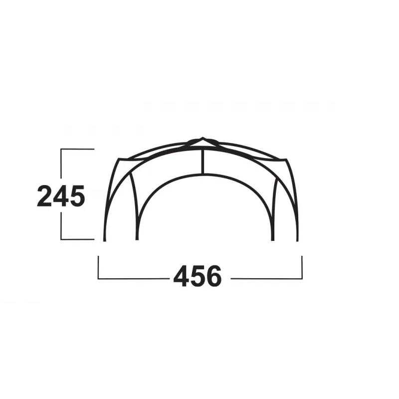Partytent Broof XL Shelter 456 x 456 x 245 - Groen 3/5