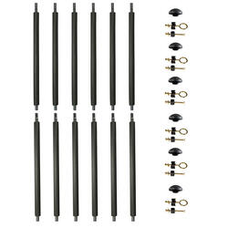 6 poteaux de filet de sécurité Ø25mm pour trampolines