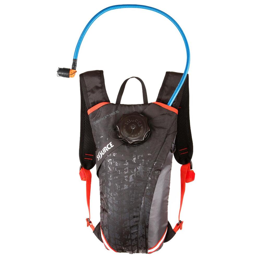 Hydration pack Durapack Pro 3 liter - Gray-Black-Fiesta