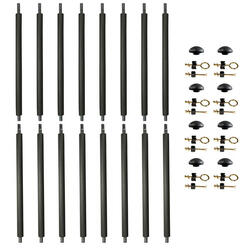 8 poteaux de filet de sécurité Ø25mm pour trampolines