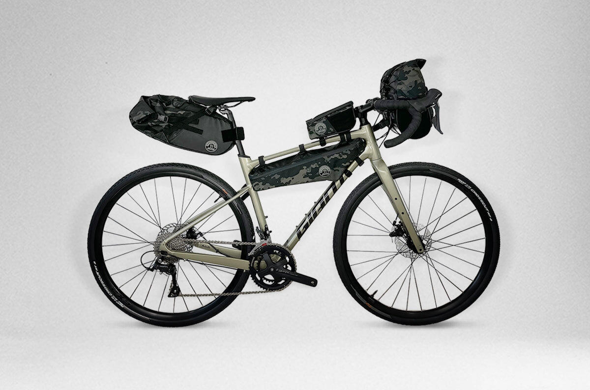 Kit sacoches étanches Bikepacking - noir/camo 1/5
