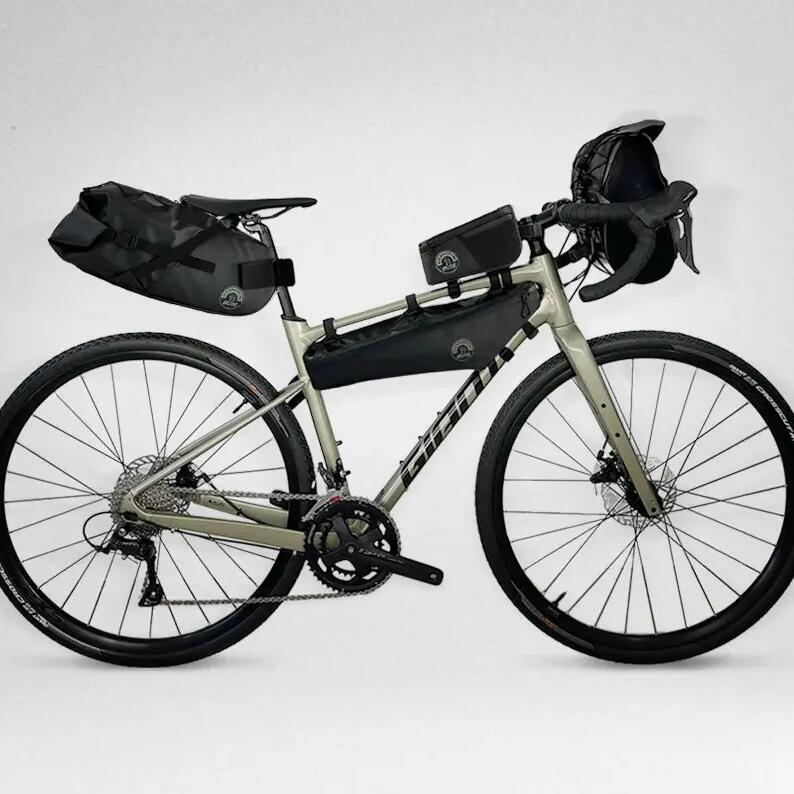 Комплект водоустойчиви чанти за bikepacking - черен
