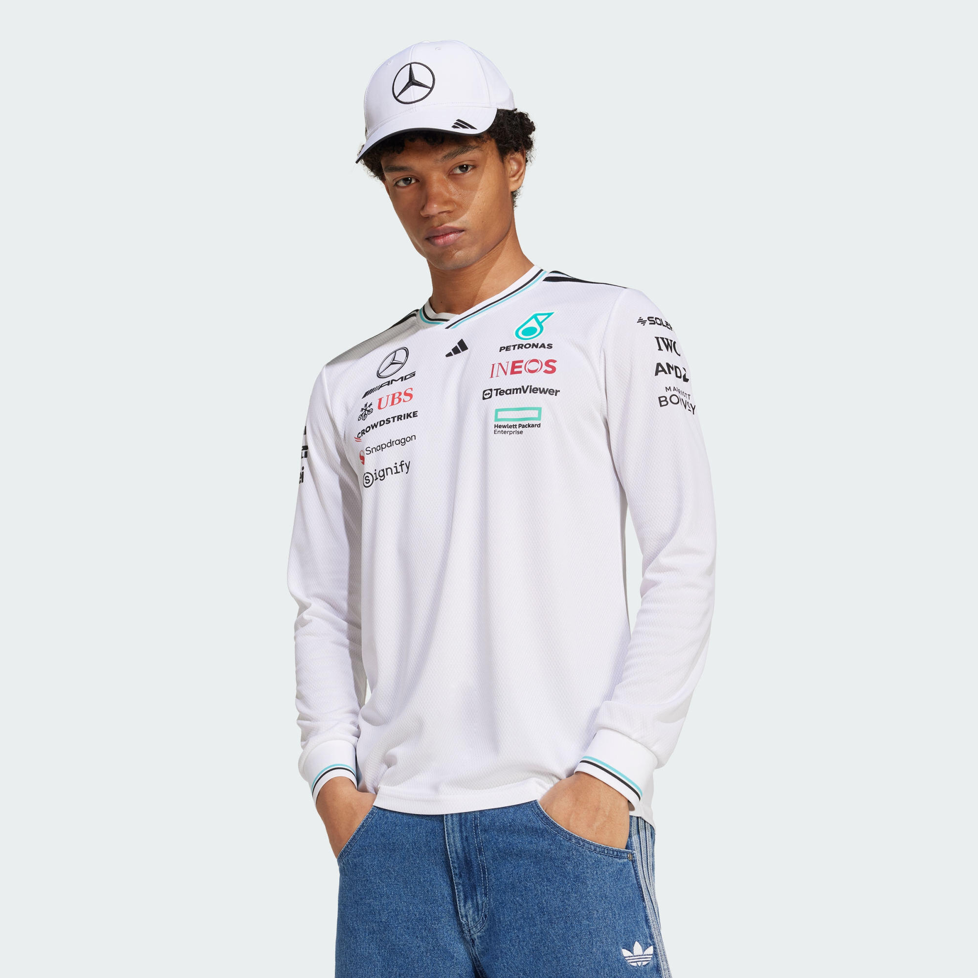 ADIDAS DRES MERCEDES - AMG PETRONAS FORMULA ONE TEAM DRIVER AUTHENTIC LONG SLEEVE