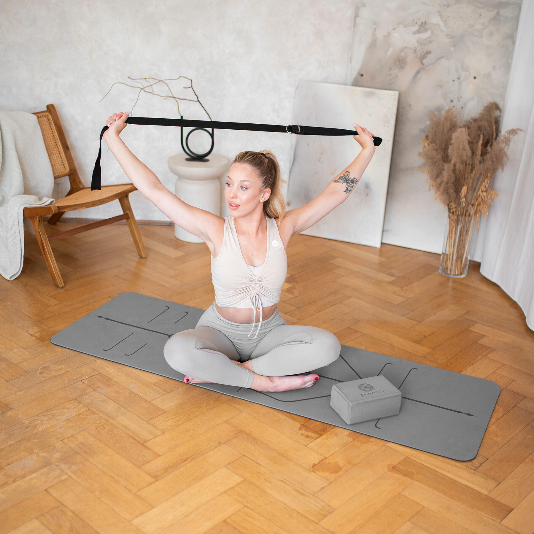 Yogaset TPEY YM10 mat + KJ02 kubus + SJ02 HMS band 7/7