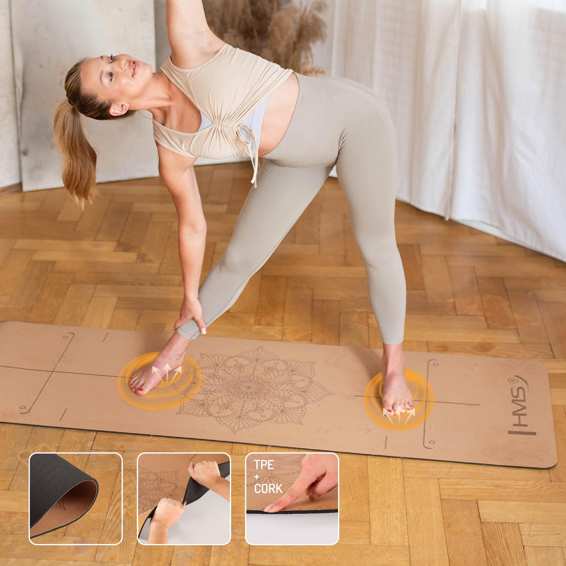 YOGA SET HMS KURK MAT TPE YM11 + DOBBELSTENEN KJ02 + BAND SJ02 4/7