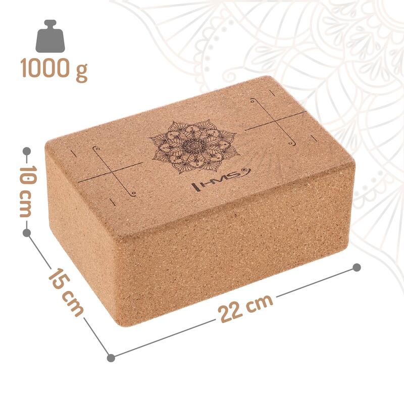Set de yoga: saltea TPE YM11 + bloc KJ02 + curea SjJ2 HMS