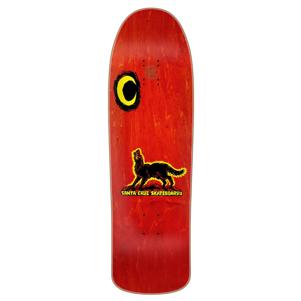 Skateboard Deck Old School Santa Cruz Kendall Wolf Reissue Red 9.25'' 2/2