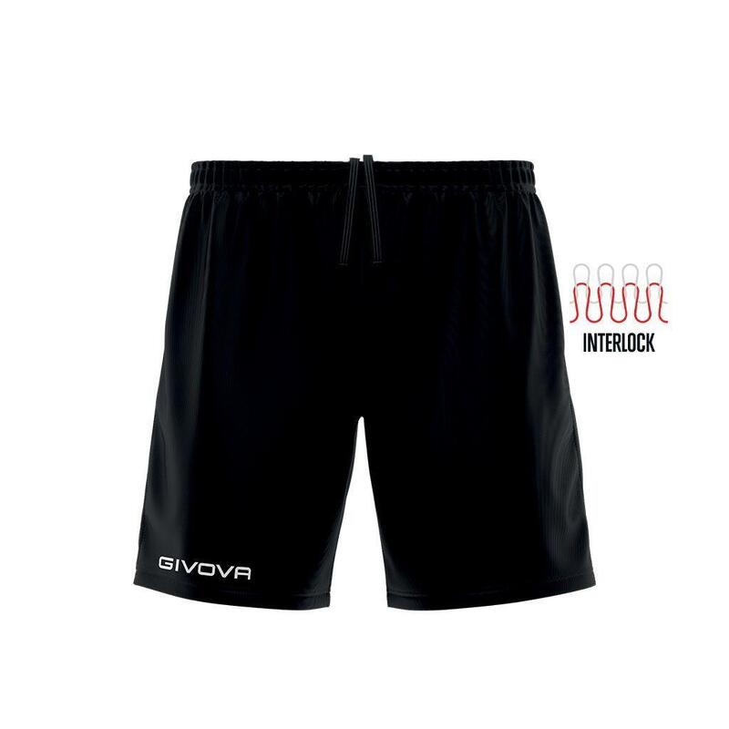 Shorts de Sport Givova Capo Noirs 2XL - Respirants et Flexibles