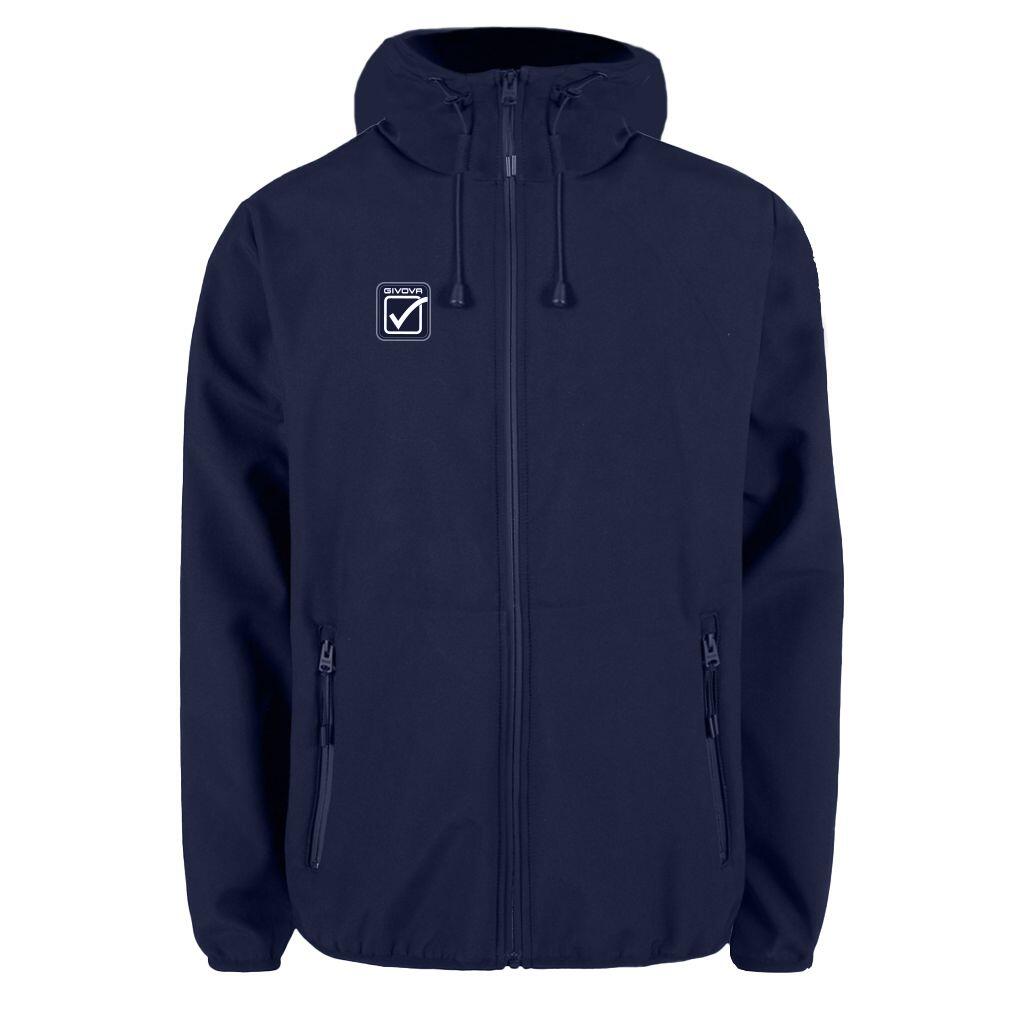 Unisex Givova Softshell Kurtka Niebieska XL - Wiatroszczelna i Oddychająca