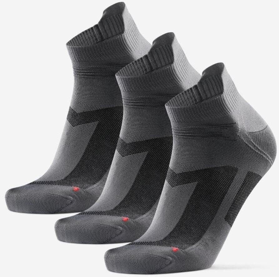 ZEAGLE 3er Pack Dänische Low Cut Laufsocken - Grau 43-47