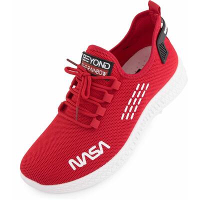 Czerwone Sneakers NASA dla Mężczyzn - Rozmiar 42, Styl i Komfort