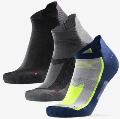 Dänische Low Cut Laufsocken - 3 Paar Multicolor 39-42