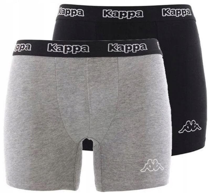 KAPPA Kappa Boxer Shorts - 2er Pack Schwarz/Grau XL
