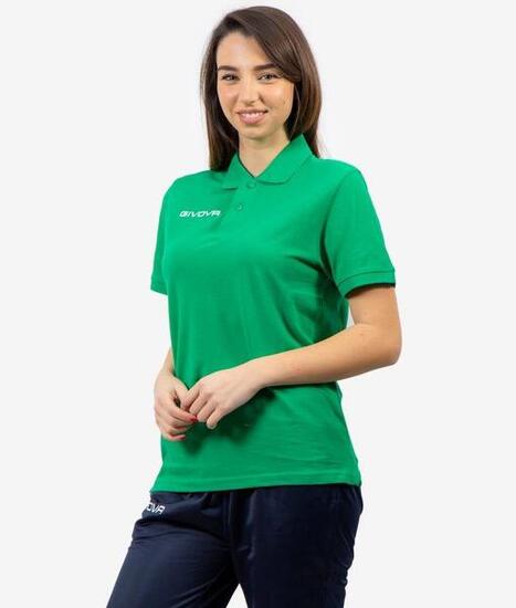 Polo donna givova verde