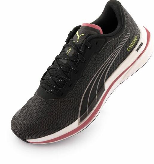 Baskets Puma Speed Nitro WTR Femme Noir et Blanc Rose 37