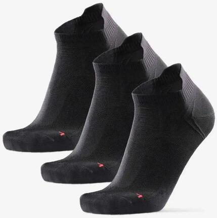 Chaussettes de course basses danoise - Pack de 3 paires noires 43-47