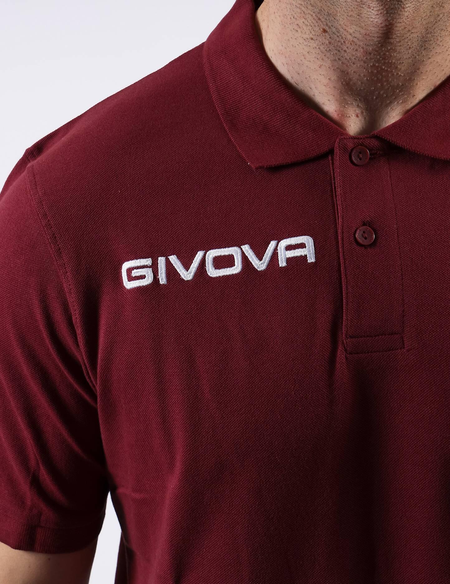 Polo Givova Polo Cotone Piquet Verano Rojo 3/4