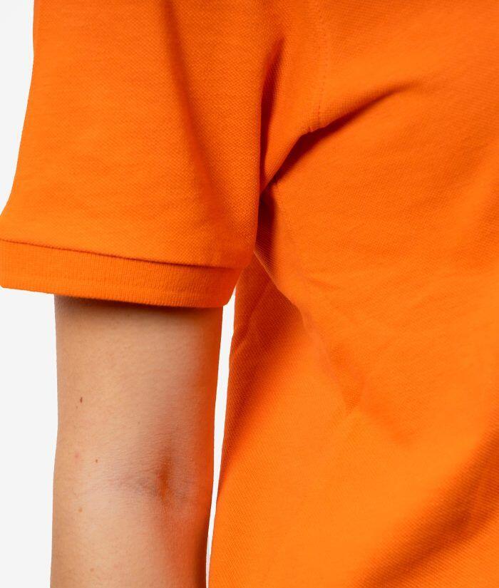 Camisa Polo Givova Polo Cotone Piquet Verão Laranja 3/4