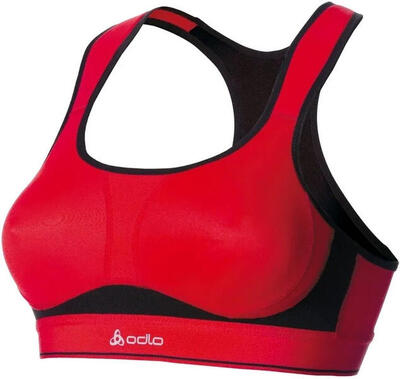 Odlo sport-bh hoge impact rood/zwart 75a voor dames