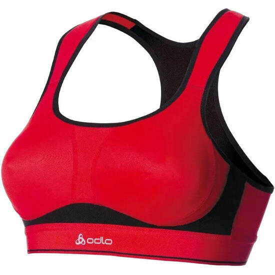 Odlo Sport-BH Wysokiego Wsparcia Czerwono/Czarny 75A dla Kobiet