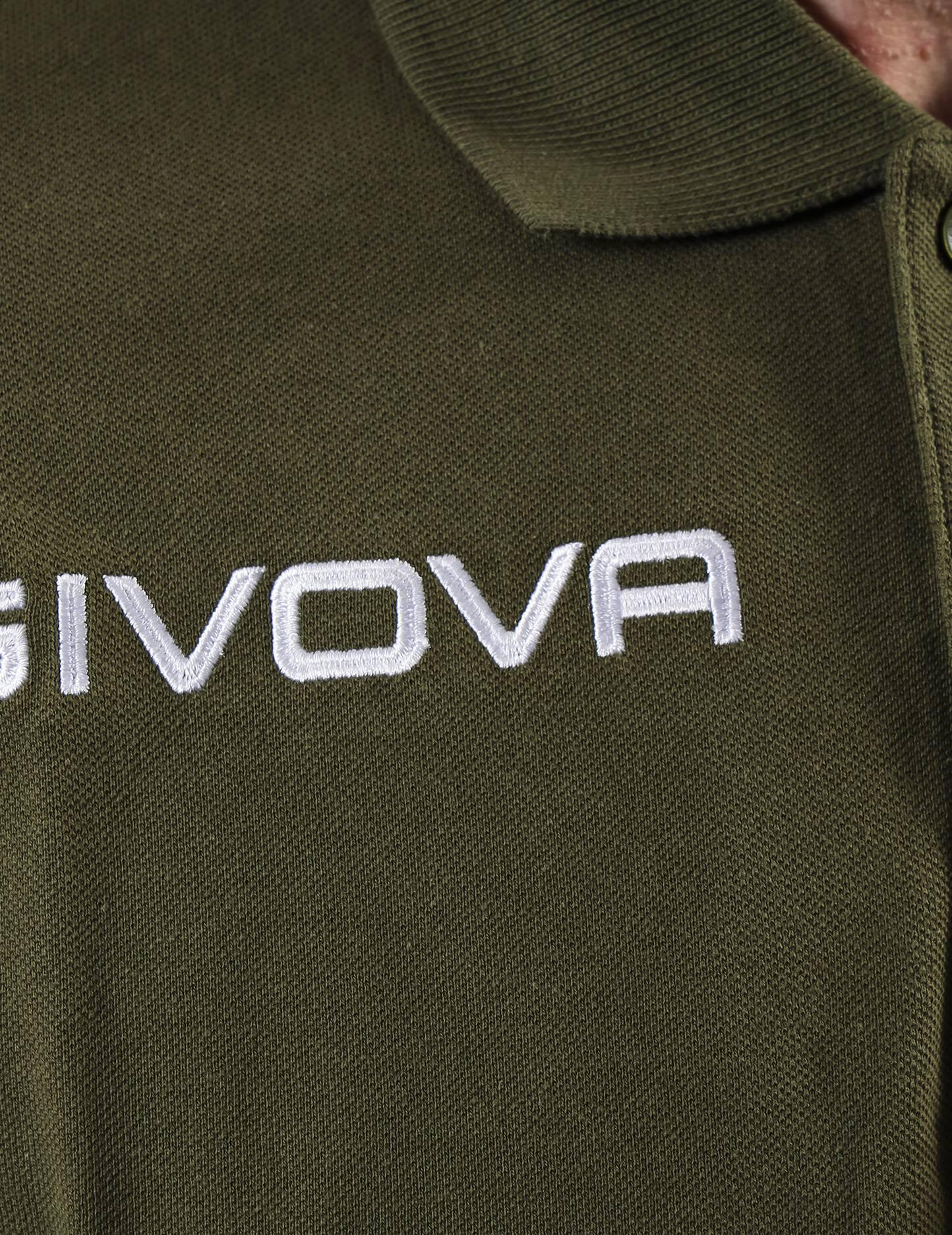 Polo Givova Cotone Piquet Manga Larga Verde 3/4