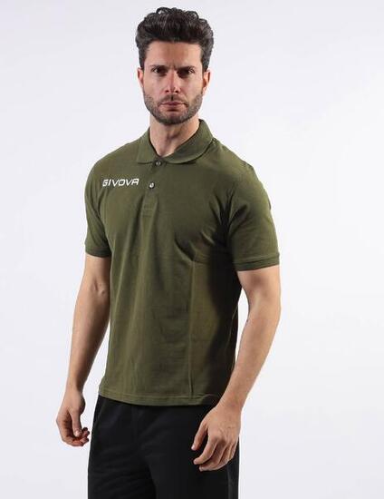 Polo uomo givova verde militare