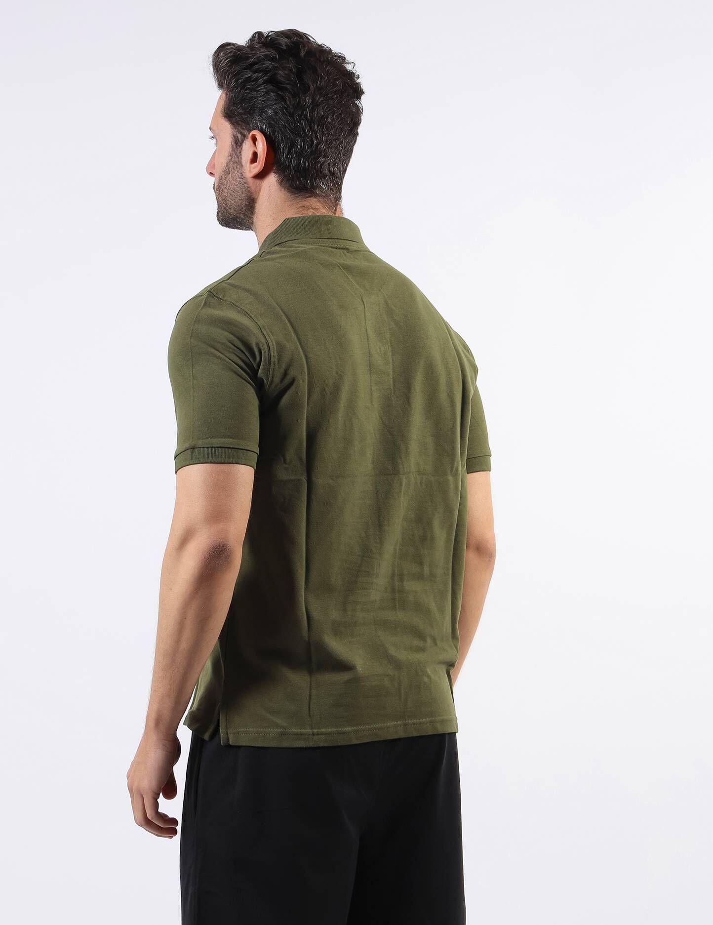 Polo Givova Cotone Piquet Manga Larga Verde 4/4
